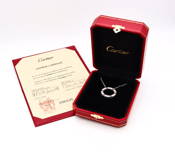 Cartier Paris Love Necklace Chain In 18Kt White Gold With VVS Diamonds