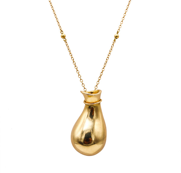 Tiffany & Co 1975 By Elsa Peretti Jug Jar Necklace In 18Kt Yellow Gold With Toggle Chain