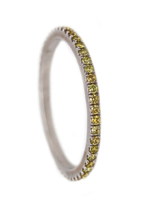 -Eternity Band Ring In Platinum With 56 Natural Yellow Canary Diamonds