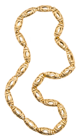 CARTIER PARIS 18 KT YELLOW GOLD LOGO MODERN NECKLACE