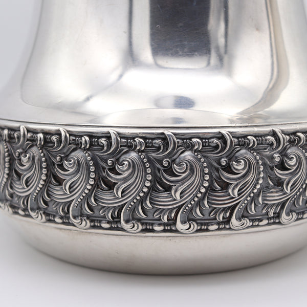 Tiffany Co 1891 Charles L Tiffany Art Nouveau Water Pitcher In 925 Sterling Silver