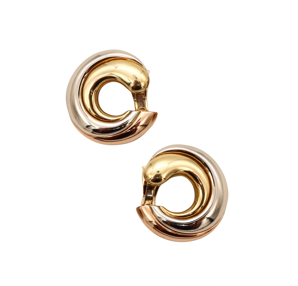 Cartier C de Women's Earrings 750 White Gold