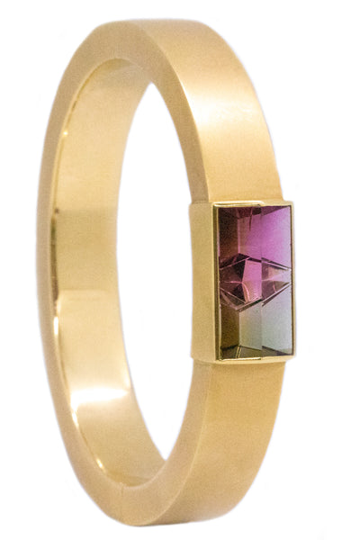 Munsteiner Germany Bracelet In 18Kt Solid Yellow Gold With 21.45 Cts Watermelon Tourmaline