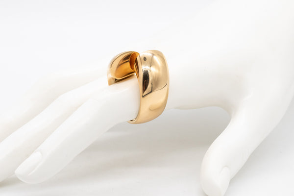 VHERNIER MILANO MODERN GEOMETRIC VAGUE RING IN 18 KT YELLOW GOLD