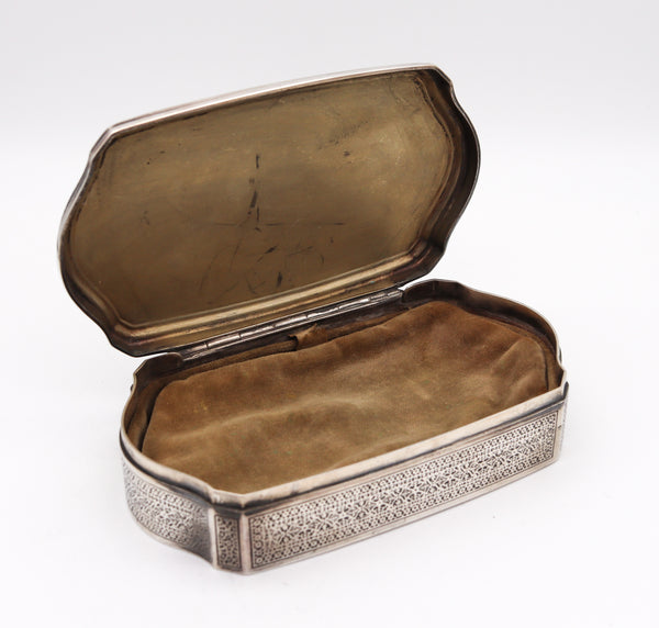 Tiffany Co. 1927 Art Deco Chiseled Arabesque Box With Lid In 925 Sterling Silver