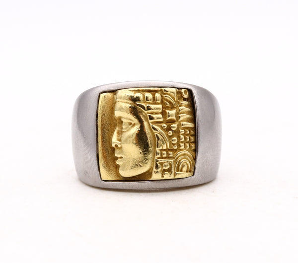 *Kieselstein-Cord 2002 women's of the world ring in solid 18 kt yellow gold & steel