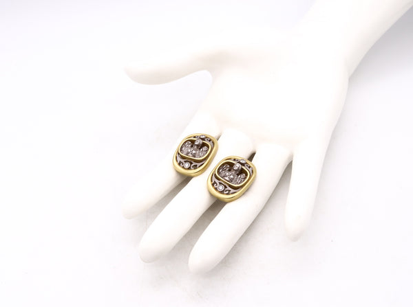 Kieselstein Cord 2001 Classic Etruscan Clips Earrings In 18Kt Gold With VS Diamonds