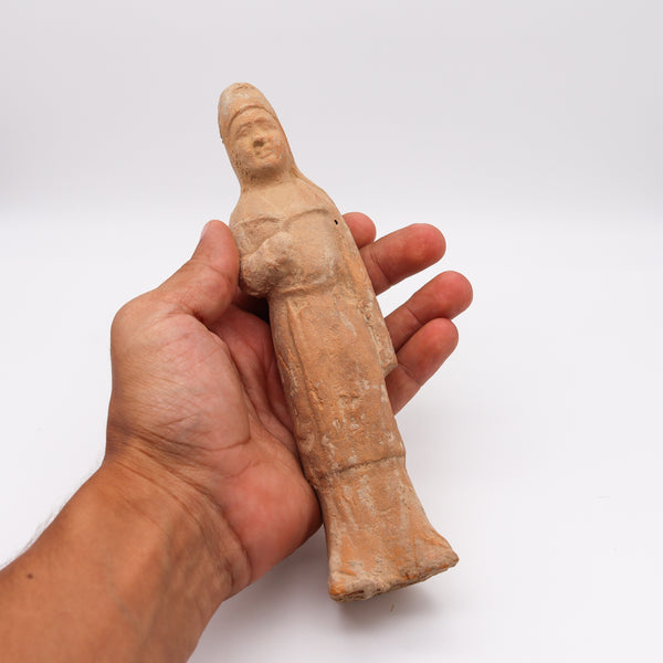 *China 618-917 AD Tang Dynasty Ancient Figure Of A Court Officer In Earthenware Pottery