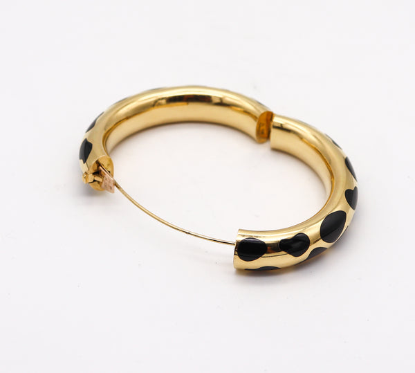 -Tiffany Co 1977 Angela Cummings Allure Bracelet In 18 Kt Yellow Gold With Black Jade