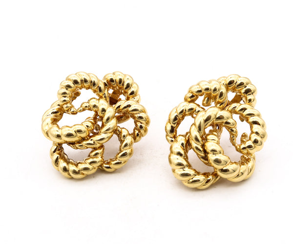 *Cartier 1970 Paris by Andre Vassort Jacques Cartier Twisted knots earrings in solid 18 kt yellow gold