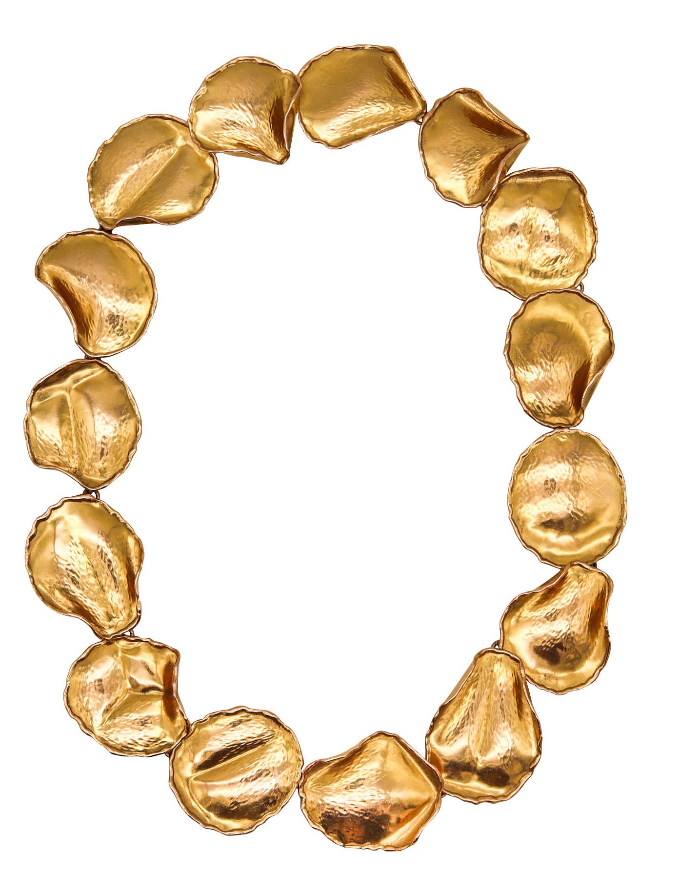 -Tiffany Co. 1979 By Angela Cummings Petals Necklace in 18Kt Yellow Gold