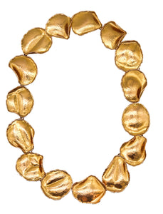 -Tiffany Co. 1979 By Angela Cummings Petals Necklace in 18Kt Yellow Gold