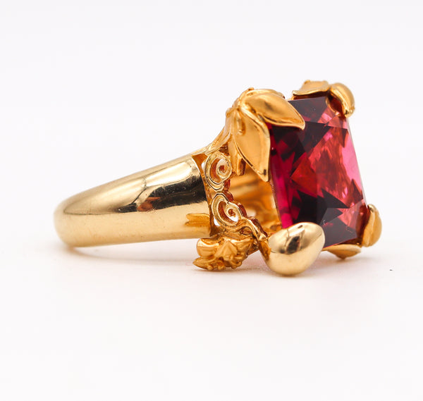 Carrera & Carrera Sculptural Cocktail Ring In 18Kt Gold With 9.24 Cts Pink Tourmaline