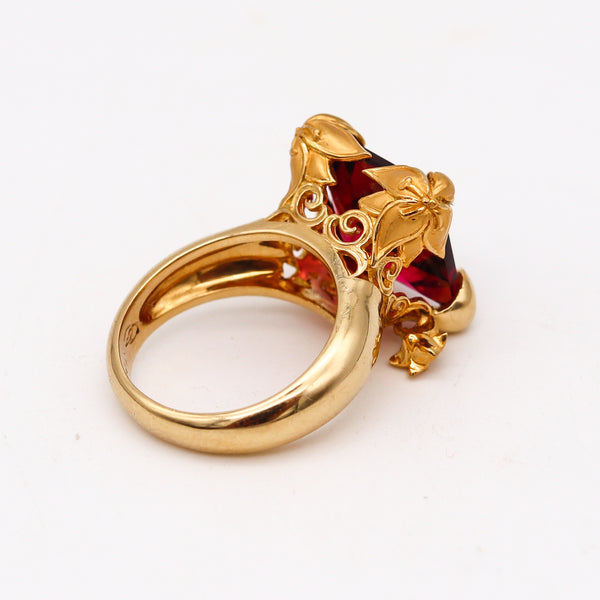 Carrera & Carrera Sculptural Cocktail Ring In 18Kt Gold With 9.24 Cts Pink Tourmaline