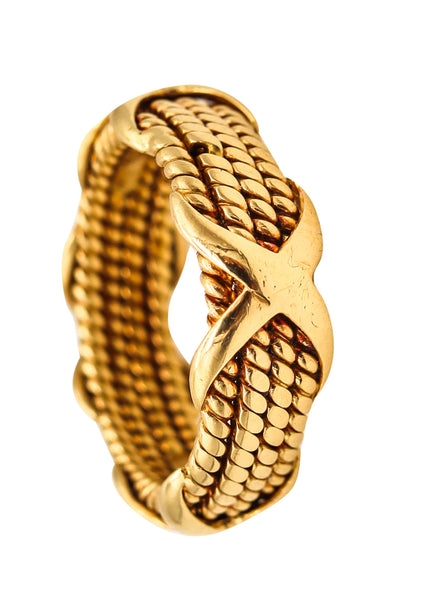Tiffany & Co. 1970 By Jean Schlumberger Four Ropes Ring Band In 18Kt Yellow Gold