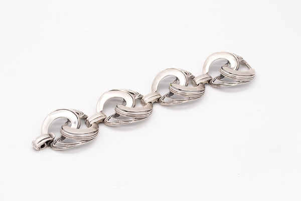 ANTONIO BELGIORNO 1960 BUENOS AIRES ABSTRACT BRACELET IN SOLID .925 STERLING SILVER