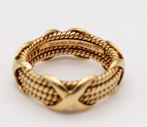 Tiffany & Co. 1970 By Jean Schlumberger Four Ropes Ring Band In 18Kt Yellow Gold