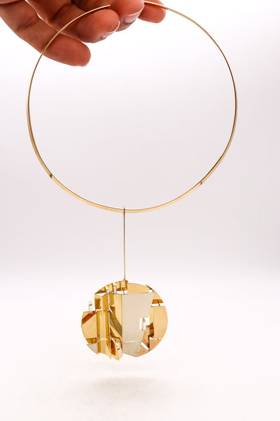 *Cartier 1970 Paris Deconstructed geometric convertible necklace in 18 kt gold with VS diamonds