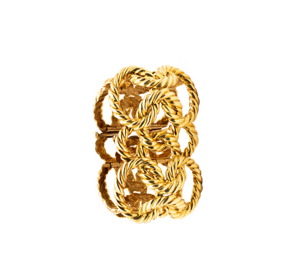 *Van Cleef & Arpels 1970 Paris Retro massive ropes bracelet in solid 18 kt yellow gold