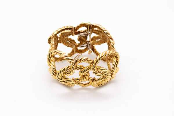 *Van Cleef & Arpels 1970 Paris Retro massive ropes bracelet in solid 18 kt yellow gold