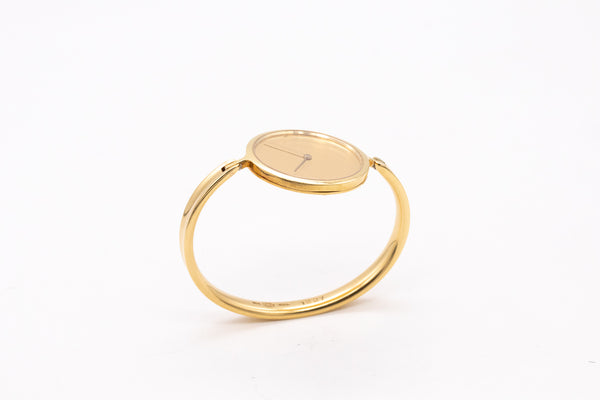 Georg Jensen 1967 By Vivianna Torun Rare Sculptural Bracelet-Watch In 18Kt Yellow Gold