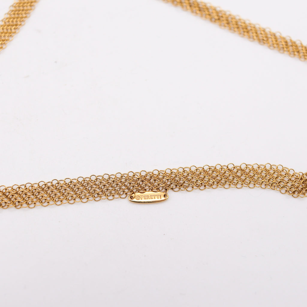 Elsa Peretti Mesh Necklace in 18K Gold, Small