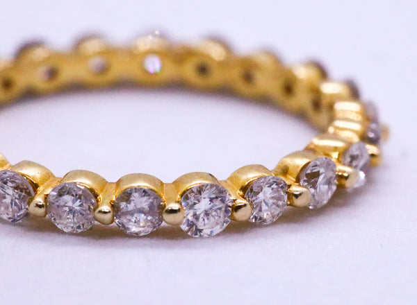 ETERNITY DIAMONDS RING BAND IN 18 KT GOLD