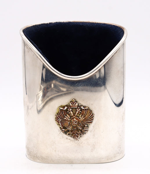 *Faberge vintage presentation Desk set in solid .925 sterling silver with designer's case