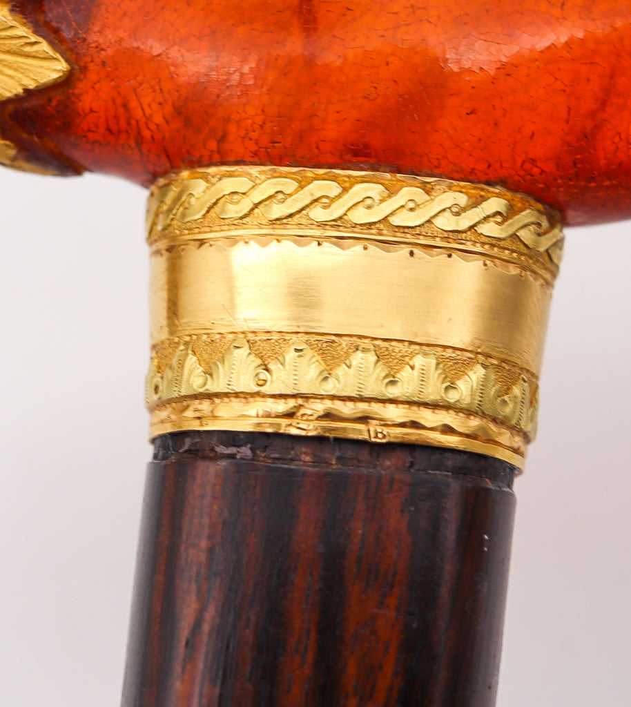 A gold-mounted walking cane, Betaille, France, late 19th century, Gold  Boxes, Fabergé and Objects of Vertu, 2022