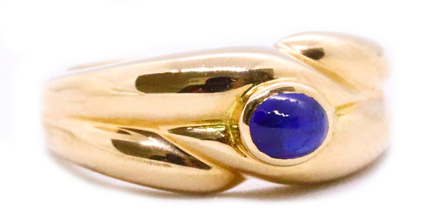 VAN CLEEF & ARPELS VCA 18 KT GOLD KASHMIR SAPPHIRE RING