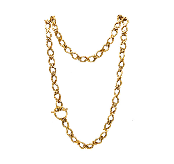 -Tiffany Co. 1970 Long Necklace Sautoir In solid 18Kt Yellow Gold