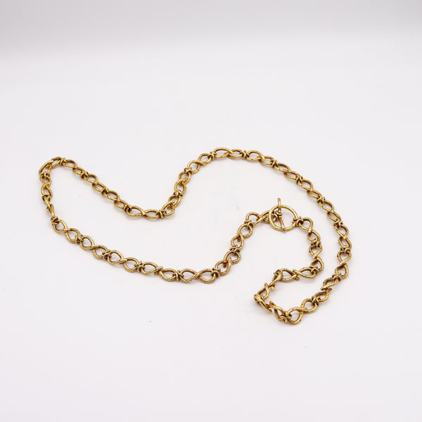 -Tiffany Co. 1970 Long Necklace Sautoir In solid 18Kt Yellow Gold