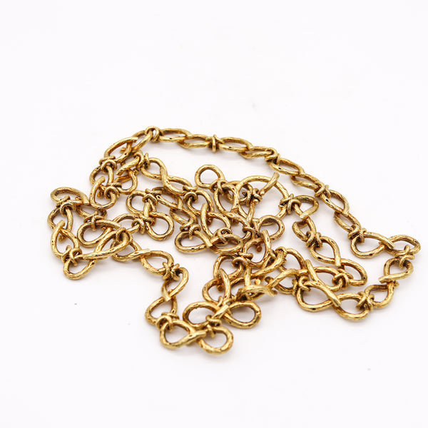 -Tiffany Co. 1970 Long Necklace Sautoir In solid 18Kt Yellow Gold