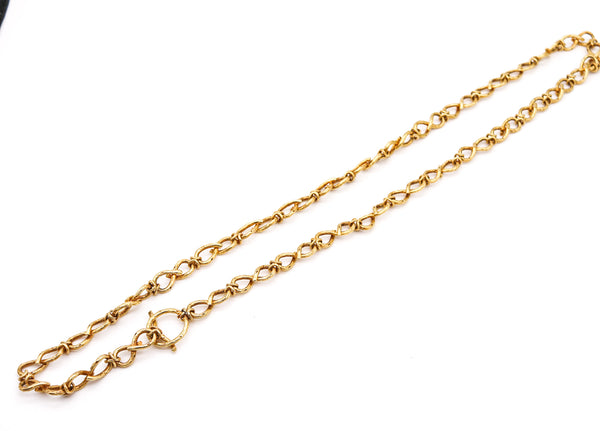 -Tiffany Co. 1970 Long Necklace Sautoir In solid 18Kt Yellow Gold