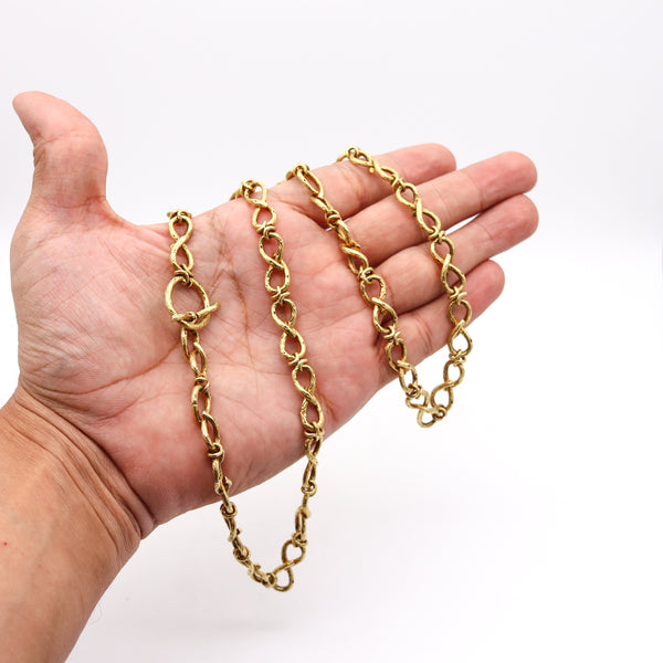 -Tiffany Co. 1970 Long Necklace Sautoir In solid 18Kt Yellow Gold