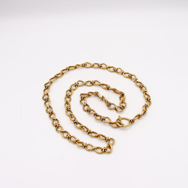 -Tiffany Co. 1970 Long Necklace Sautoir In solid 18Kt Yellow Gold