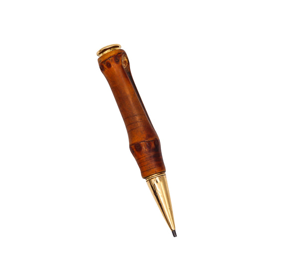 Cartier Paris 1950 Mid Century Bamboo Mechanical Pencil In 14Kt Yellow Gold