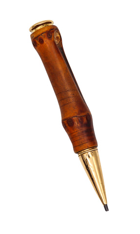 Cartier Paris 1950 Mid Century Bamboo Mechanical Pencil In 14Kt Yellow Gold