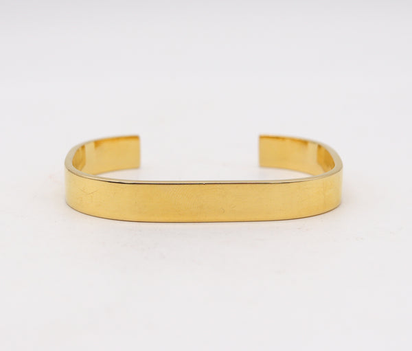 Dinh Van Paris Rare Vintage Geometric Bracelet Cuff In Solid 18Kt Yellow Gold