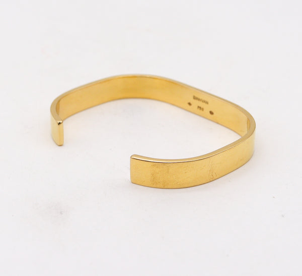 Dinh Van Paris Rare Vintage Geometric Bracelet Cuff In Solid 18Kt Yellow Gold