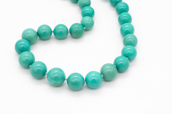 TURQUOISES GRADATED BEADS 10-13 mm VINTAGE NECKLACE NATURAL NOT TREATED