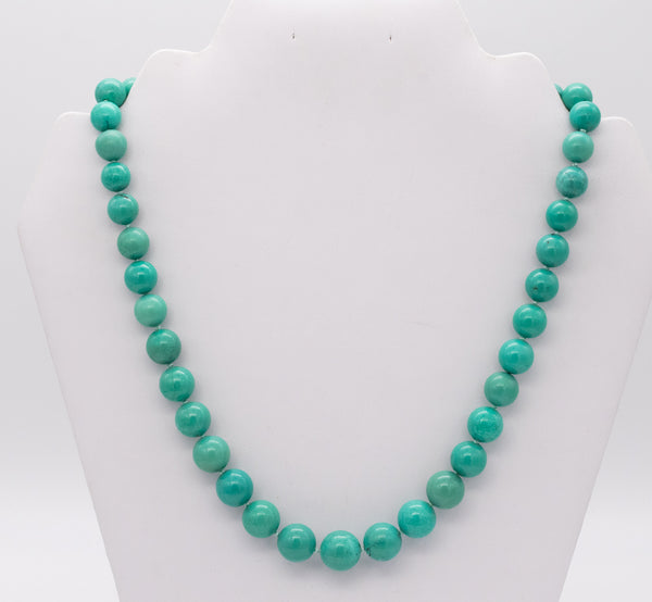 TURQUOISES GRADATED BEADS 10-13 mm VINTAGE NECKLACE NATURAL NOT TREATED