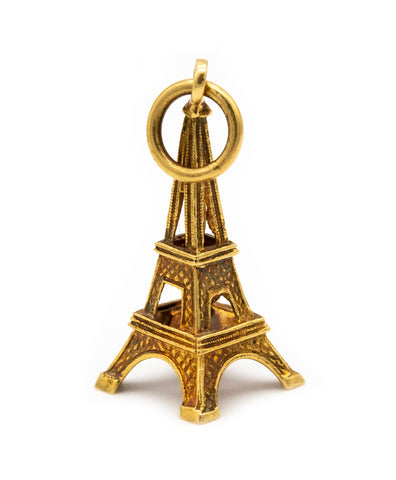 TOUR EIFFEL FRANCE 18 KT VINTAGE MINIATURE CHARM PENDANT