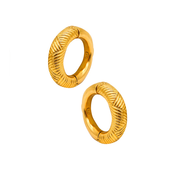 -Lalaounis 1970 The Minoans And Mycenaeans Hoops Earrings In Solid 18Kt Yellow Gold