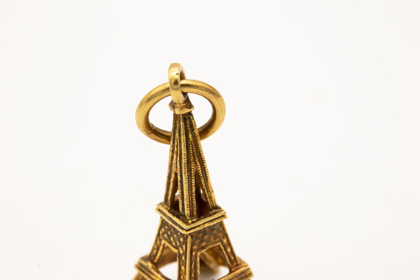 TOUR EIFFEL FRANCE 18 KT VINTAGE MINIATURE CHARM PENDANT