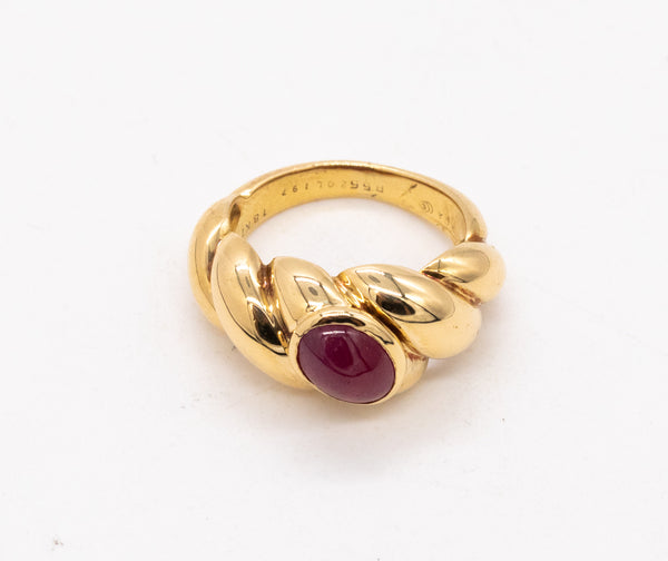 Van Cleef And Arpels 1970 Paris Ring In 18Kt Yellow Gold With Natural 1.56 cts Burmese Ruby