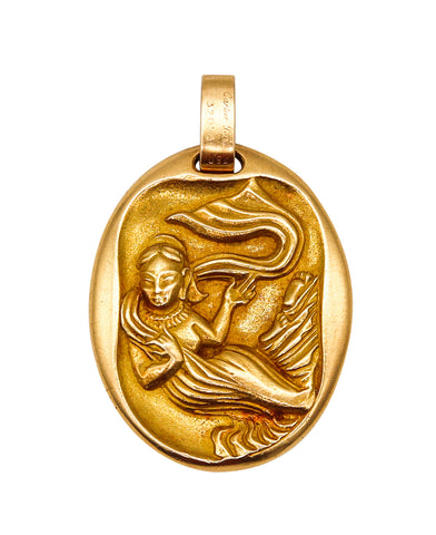 Cartier 1960 George L'Enfant Zodiac Virgo Pendant In 18Kt Yellow Gold