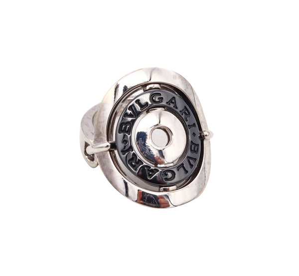 Bvlgari Milano Movable Kinetic Astrale Cocktail Ring In 18Kt White Gold