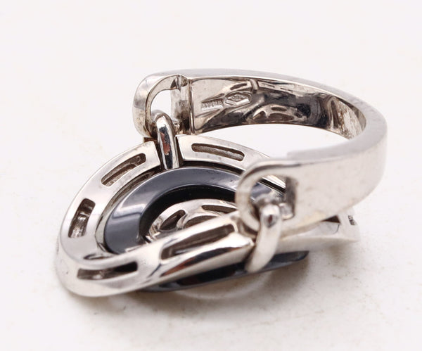 Bvlgari Milano Movable Kinetic Astrale Cocktail Ring In 18Kt White Gold