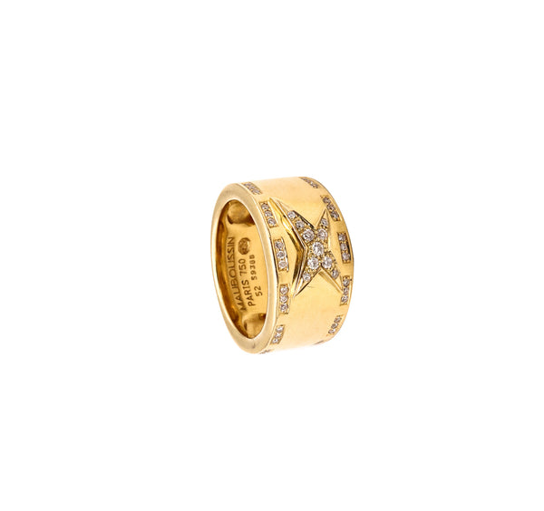 Mauboussin Paris Etoile Divine Band Ring In 18Kt Yellow Gold With VS Round Diamonds